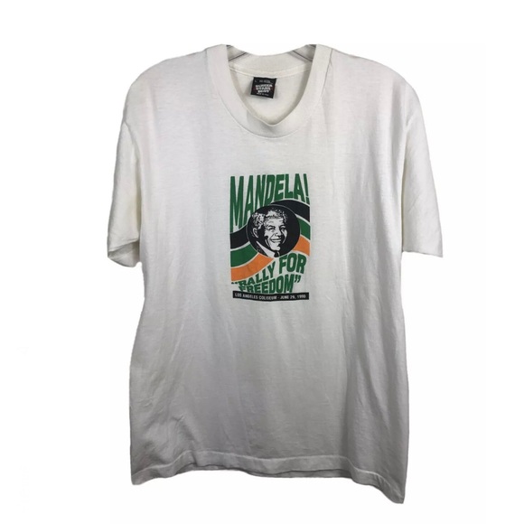 Screen Stars Other - Nelson Mandela Rally For Freedom Vtg 1990 T-Shirt